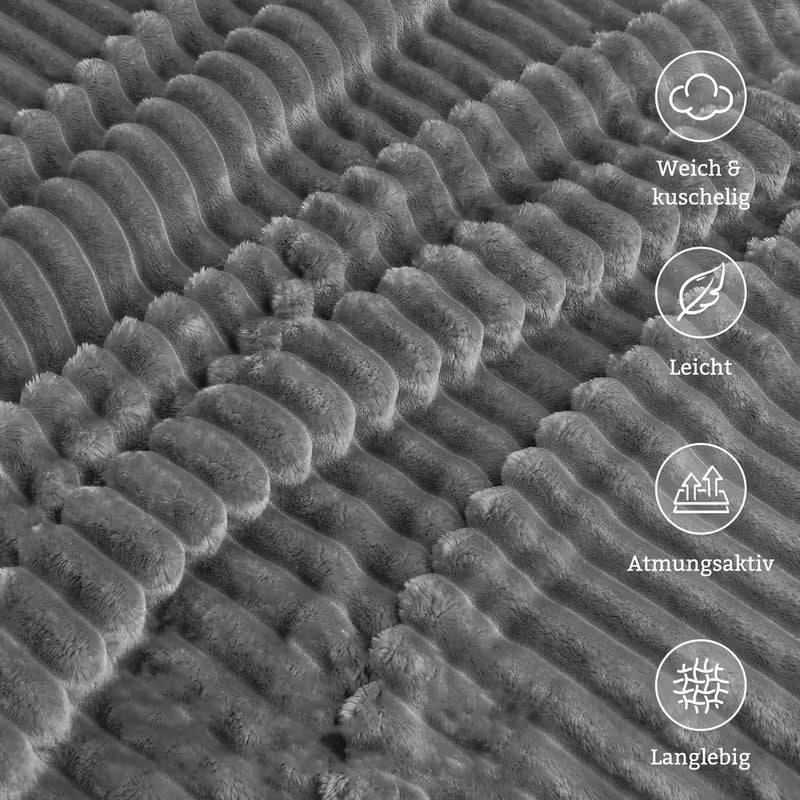 Flauschige Korallenfleece-Decke