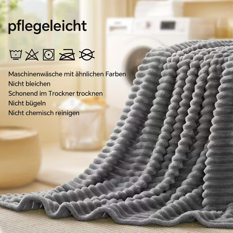 Flauschige Korallenfleece-Decke